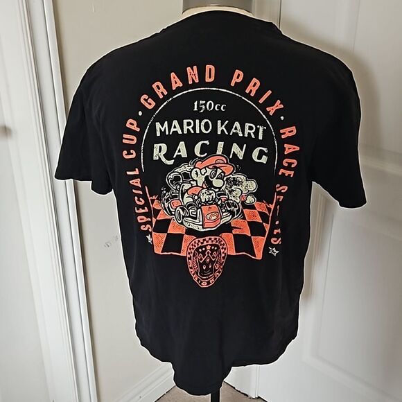 Old Navy Men's Super Mario Logo Short Sleeves Cotton T-Shirt Black XL - Picture 4 of 16